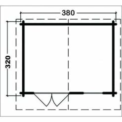 ALPHOLZ Abri De Jardin Erki-44 A ISO Naturel , 44 Mm Épaisseur Paroi 394 X 440 Cm - Sans Traitement De Couleur -France Abri de jardin Soldes Boutique 51421044 3