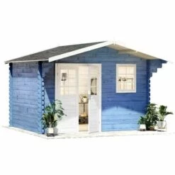 ALPHOLZ Abri De Jardin Erki-44 A ISO Naturel , 44 Mm Épaisseur Paroi 394 X 440 Cm - Sans Traitement De Couleur -France Abri de jardin Soldes Boutique 51421044 4