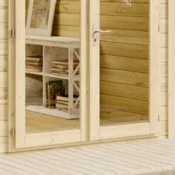 CARLSSON Abri De Jardin Aldo-28 C Naturel , 28 Mm Épaisseur Paroi 496 X 368 Cm - Sans Traitement De Couleur -France Abri de jardin Soldes Boutique 51421052 4