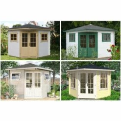 ALPHOLZ Abri De Jardin Pentagonal Sunny-C Naturel , 28 Mm Épaisseur Paroi 270 X Cm - Sans Traitement De Couleur 7 ALPHOLZ Abri De Jardin Pentagonal Sunny-C Naturel , 28 Mm Épaisseur Paroi 270 X Cm - Sans Traitement De Couleur -France Abri de jardin Soldes Boutique 51421060 3