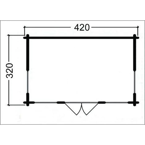ALPHOLZ Abri De Jardin Clockhouse-28 Naturel , 28 Mm Épaisseur Paroi 440 X 340 Cm - Sans Traitement De Couleur 6 ALPHOLZ Abri De Jardin Clockhouse-28 Naturel , 28 Mm Épaisseur Paroi 440 X 340 Cm - Sans Traitement De Couleur – Image 4