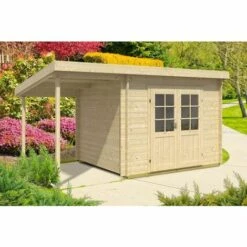 ALPHOLZ Abri De Jardin Maria Toit En Pente Naturel , 28 Mm Épaisseur Paroi 450 X 275 Cm - Sans Traitement De Couleur 10 ALPHOLZ Abri De Jardin Maria Toit En Pente Naturel , 28 Mm Épaisseur Paroi 450 X 275 Cm - Sans Traitement De Couleur -France Abri de jardin Soldes Boutique 51421066 4