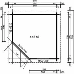 ALPHOLZ Abri De Jardin Pentagonal Victor-B 44 Iso Naturel , Mm Épaisseur Paroi 322 X Cm -France Abri de jardin Soldes Boutique 51421068 3