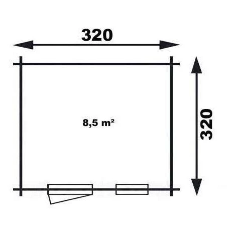 ALPHOLZ Abri De Jardin Clara-40 ISO Naturel , 40 Mm Épaisseur Paroi 330 X 390 Cm - Sans Traitement De Couleur 5 ALPHOLZ Abri De Jardin Clara-40 ISO Naturel , 40 Mm Épaisseur Paroi 330 X 390 Cm - Sans Traitement De Couleur – Image 3