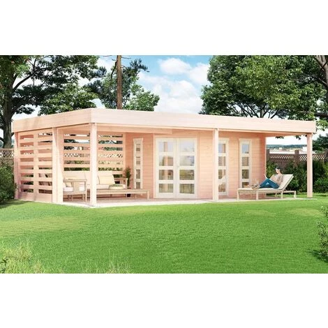CARLSSON Poolhouse - Abri De Jardin Panama-40 Naturel , 40 Mm Épaisseur Paroi 789 X 516 Cm - Sans Traitement De Couleur 4 CARLSSON Poolhouse - Abri De Jardin Panama-40 Naturel , 40 Mm Épaisseur Paroi 789 X 516 Cm - Sans Traitement De Couleur – Image 2