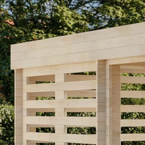 CARLSSON Poolhouse - Abri De Jardin Panama-40 Naturel , 40 Mm Épaisseur Paroi 789 X 516 Cm - Sans Traitement De Couleur 6 CARLSSON Poolhouse - Abri De Jardin Panama-40 Naturel , 40 Mm Épaisseur Paroi 789 X 516 Cm - Sans Traitement De Couleur – Image 4