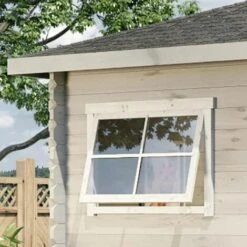 ALPHOLZ Abri De Jardin Pentagonal Sunny-B Naturel , 28 Mm Épaisseur Paroi 275 X Cm - Sans Traitement De Couleur -France Abri de jardin Soldes Boutique 51421102 4