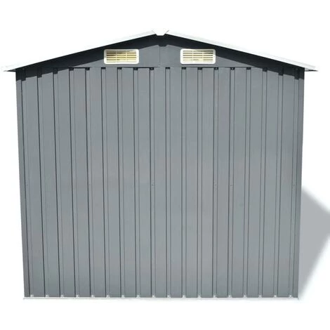 YOUTHUP Abri De Stockage Pour Jardin Métal Gris 204 X 132 X 186 Cm 6 YOUTHUP Abri De Stockage Pour Jardin Métal Gris 204 X 132 X 186 Cm – Image 4