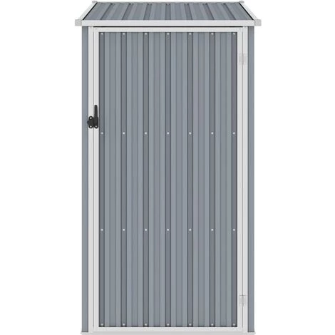 YOUTHUP Abri De Jardin Gris 87x98x159 Cm Acier Galvanisé - Gris 4 YOUTHUP Abri De Jardin Gris 87x98x159 Cm Acier Galvanisé - Gris – Image 2