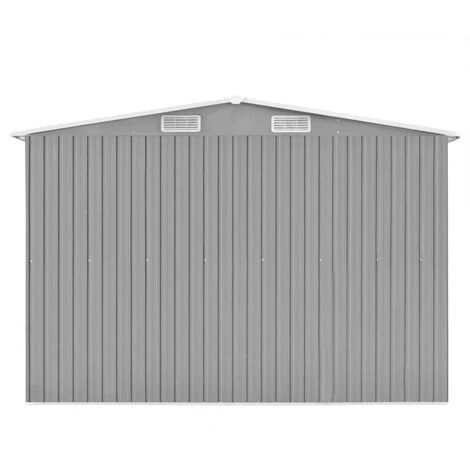 YOUTHUP Abri De Jardin Gris 257x990x181 Cm Acier Galvanisé - Gris 6 YOUTHUP Abri De Jardin Gris 257x990x181 Cm Acier Galvanisé - Gris – Image 4