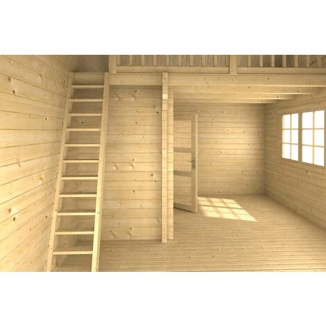 ALPHOLZ Chalet De Jardin Fiona-70 ISO Naturel Imprégné, 70 Mm Épaisseur Paroi 568 X 528 Cm - Sans Traitement De Couleur 4 ALPHOLZ Chalet De Jardin Fiona-70 ISO Naturel Imprégné, 70 Mm Épaisseur Paroi 568 X 528 Cm - Sans Traitement De Couleur – Image 2