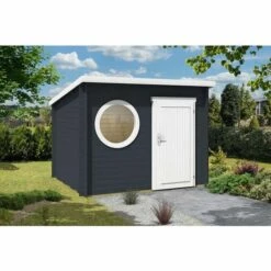 ALPHOLZ Abri De Jardin Maria-Rondo 44 A Marron Imprégné, Mm Épaisseur Paroi 300 X 270 Cm - Marron