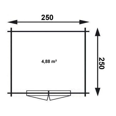 ALPHOLZ Abri De Jardin Lena-44 ISO Marron Imprégné, 44 Mm Épaisseur Paroi 270 X 320 Cm - Marron 4 ALPHOLZ Abri De Jardin Lena-44 ISO Marron Imprégné, 44 Mm Épaisseur Paroi 270 X 320 Cm - Marron – Image 2