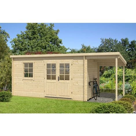 CARLSSON Abri De Jardin York Toit En Pente Naturel , 40 Mm Épaisseur Paroi 598 X 275 Cm - Sans Traitement De Couleur 3 CARLSSON Abri De Jardin York Toit En Pente Naturel , 40 Mm Épaisseur Paroi 598 X 275 Cm - Sans Traitement De Couleur