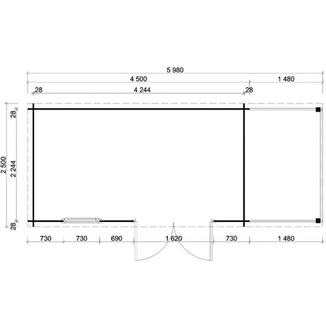 CARLSSON Abri De Jardin York Toit En Pente Naturel , 40 Mm Épaisseur Paroi 598 X 275 Cm - Sans Traitement De Couleur 4 CARLSSON Abri De Jardin York Toit En Pente Naturel , 40 Mm Épaisseur Paroi 598 X 275 Cm - Sans Traitement De Couleur – Image 2