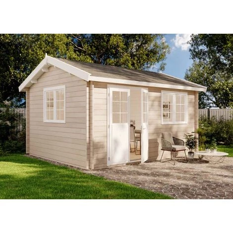 ALPHOLZ Abri De Jardin Collin ISO Premium Marron Imprégné, 70 Mm Épaisseur Paroi 498 X 418 Cm - Marron 3 ALPHOLZ Abri De Jardin Collin ISO Premium Marron Imprégné, 70 Mm Épaisseur Paroi 498 X 418 Cm - Marron