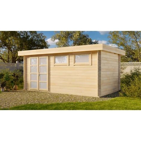 CARLSSON Abri De Jardin Kyara-44 ISO Naturel Imprégné, 44 Mm Épaisseur Paroi 538 X 334 Cm - Sans Traitement De Couleur 3 CARLSSON Abri De Jardin Kyara-44 ISO Naturel Imprégné, 44 Mm Épaisseur Paroi 538 X 334 Cm - Sans Traitement De Couleur