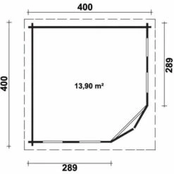 ALPHOLZ Abri De Jardin Pentagonal Maja ISO Naturel , 44 Mm Épaisseur Paroi 425 X Cm - Sans Traitement De Couleur -France Abri de jardin Soldes Boutique 51905136 4