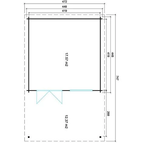ALPHOLZ Abri De Jardin Jakob-44 ISO Marron Imprégné, 44 Mm Épaisseur Paroi 472 X 747 Cm - Marron 4 ALPHOLZ Abri De Jardin Jakob-44 ISO Marron Imprégné, 44 Mm Épaisseur Paroi 472 X 747 Cm - Marron – Image 2