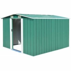Topdeal Abri De Jardin 257 X 298 X 178 Cm Métal Vert