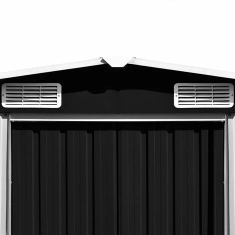 Topdeal Abri De Jardin 257x489x181 Cm Métal Anthracite 5 Topdeal Abri De Jardin 257x489x181 Cm Métal Anthracite – Image 3