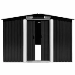 Topdeal Abri De Jardin 257x392x181 Cm Métal Anthracite 11 Topdeal Abri De Jardin 257x392x181 Cm Métal Anthracite -France Abri de jardin Soldes Boutique 52082157 5