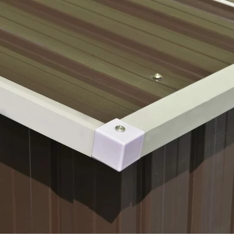 Topdeal Abri De Jardin 257x580x181 Cm Métal Marron 6 Topdeal Abri De Jardin 257x580x181 Cm Métal Marron – Image 4