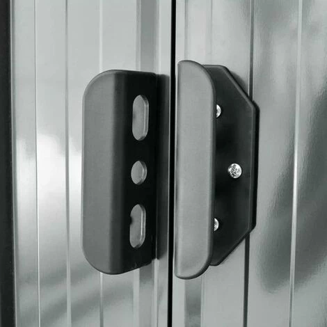 Topdeal Abri De Stockage Pour Jardin Métal Gris 204 X 132 X 186 Cm 4 Topdeal Abri De Stockage Pour Jardin Métal Gris 204 X 132 X 186 Cm – Image 2