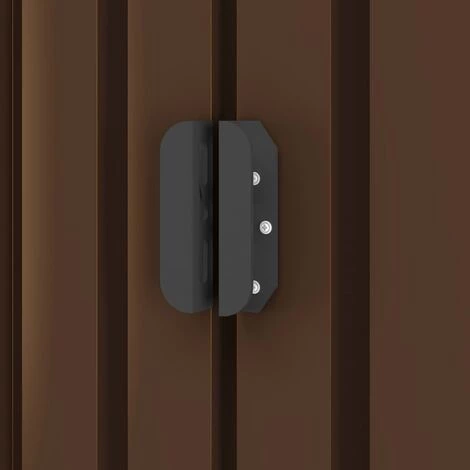 Topdeal Abri De Stockage Pour Jardin Marron 194x121x181 Cm Acier 5 Topdeal Abri De Stockage Pour Jardin Marron 194x121x181 Cm Acier – Image 3