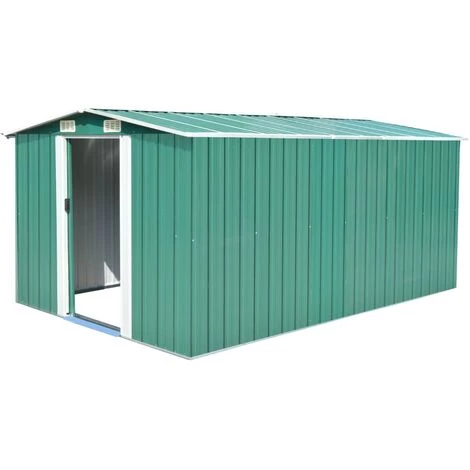 Topdeal Abri De Jardin 257x392x181 Cm Métal Vert 3 Topdeal Abri De Jardin 257x392x181 Cm Métal Vert