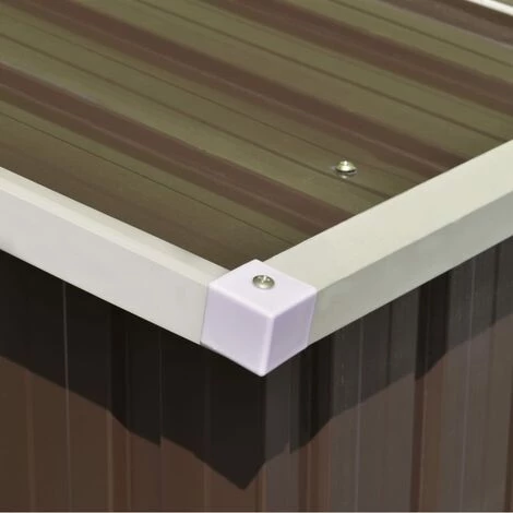 Topdeal Abri De Jardin 257 X 298 X 178 Cm Métal Marron 6 Topdeal Abri De Jardin 257 X 298 X 178 Cm Métal Marron – Image 4