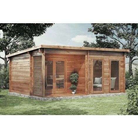 CARLSSON Abri De Jardin Orkus-44 Naturel , 44 Mm Épaisseur Paroi 560 X 442 Cm - Sans Traitement De Couleur 5 CARLSSON Abri De Jardin Orkus-44 Naturel , 44 Mm Épaisseur Paroi 560 X 442 Cm - Sans Traitement De Couleur – Image 3