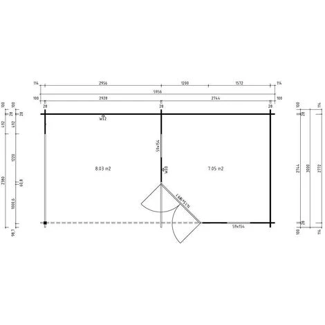 ALPHOLZ Abri De Jardin Pentagonal Liwa Naturel , 28 Mm Épaisseur Paroi 608 X 312 Cm - Sans Traitement De Couleur 7 ALPHOLZ Abri De Jardin Pentagonal Liwa Naturel , 28 Mm Épaisseur Paroi 608 X 312 Cm - Sans Traitement De Couleur – Image 5
