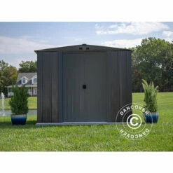 DANCOVER Abri De Jardin Spacemaker 2,53x2,42x2,01m, Gris Foncé - Gris Foncé