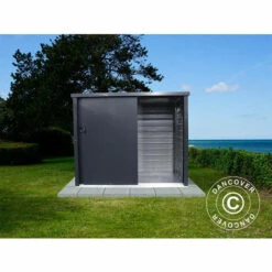 DANCOVER Abri De Jardin/Armoire Métallique Avec Porte Coulissante, 1,65x0,8x1,31m, ProShed®, Anthracite - Anthracite