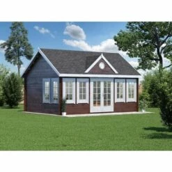 ALPHOLZ Chalet De Jardin Clockhouse-XL Naturel , 44 Mm Épaisseur Paroi 570 X 420 Cm - Sans Traitement De Couleur 8 ALPHOLZ Chalet De Jardin Clockhouse-XL Naturel , 44 Mm Épaisseur Paroi 570 X 420 Cm - Sans Traitement De Couleur -France Abri de jardin Soldes Boutique 52722766 2