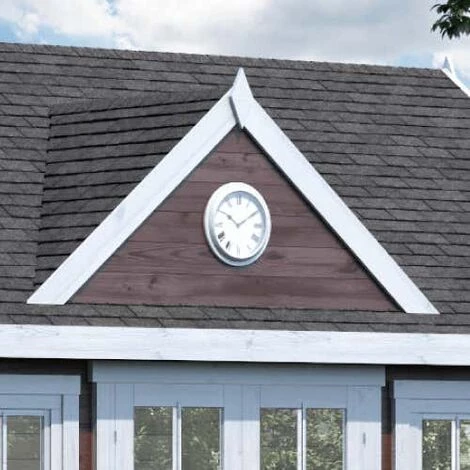 ALPHOLZ Chalet De Jardin Clockhouse-XL Naturel , 44 Mm Épaisseur Paroi 570 X 420 Cm - Sans Traitement De Couleur 7 ALPHOLZ Chalet De Jardin Clockhouse-XL Naturel , 44 Mm Épaisseur Paroi 570 X 420 Cm - Sans Traitement De Couleur – Image 5