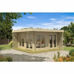 CARLSSON Salon De Jardin Viva A Naturel , 44 Mm Épaisseur Paroi 480 X Cm - Sans Traitement De Couleur