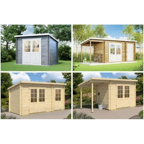 CARLSSON Abri De Jardin Martina-28 Toit Monopente Marron Imprégné, 28 Mm Épaisseur Paroi 450 X 225 Cm - Marron 5 CARLSSON Abri De Jardin Martina-28 Toit Monopente Marron Imprégné, 28 Mm Épaisseur Paroi 450 X 225 Cm - Marron – Image 3