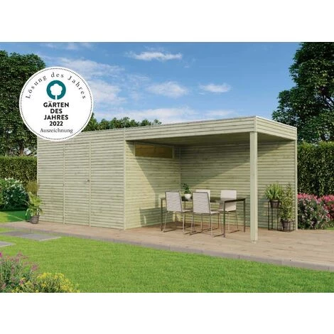 GartenTiger Cabane à Outils QB (toit En Option) Vert Imprégné Sous Pression, 28 Mm Épaisseur De Paroi 300 X 210 Cm - Vert 3 GartenTiger Cabane à Outils QB (toit En Option) Vert Imprégné Sous Pression, 28 Mm Épaisseur De Paroi 300 X 210 Cm - Vert