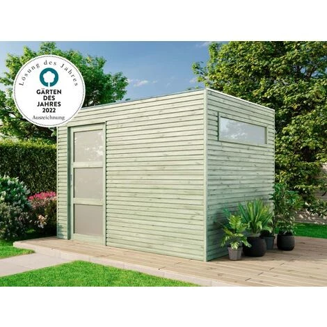 GartenTiger Cabane à Outils QBS (en Option Avec Toit) Vert Imprégné Sous Pression, 28 Mm Épaisseur De Paroi 300 X 210 Cm - Vert 3 GartenTiger Cabane à Outils QBS (en Option Avec Toit) Vert Imprégné Sous Pression, 28 Mm Épaisseur De Paroi 300 X 210 Cm - Vert