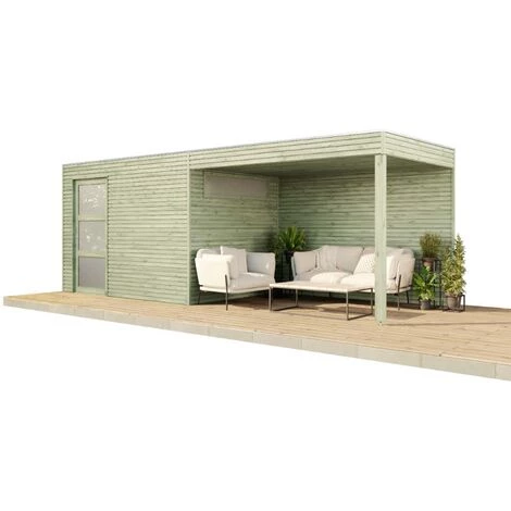 GartenTiger Cabane à Outils QBS (en Option Avec Toit) Vert Imprégné Sous Pression, 28 Mm Épaisseur De Paroi 300 X 210 Cm - Vert 7 GartenTiger Cabane à Outils QBS (en Option Avec Toit) Vert Imprégné Sous Pression, 28 Mm Épaisseur De Paroi 300 X 210 Cm - Vert – Image 5