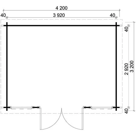 CARLSSON Abri De Jardin Atrium-F Naturel , 40 Mm Épaisseur Paroi 440 X 345 Cm - Sans Traitement De Couleur 4 CARLSSON Abri De Jardin Atrium-F Naturel , 40 Mm Épaisseur Paroi 440 X 345 Cm - Sans Traitement De Couleur – Image 2