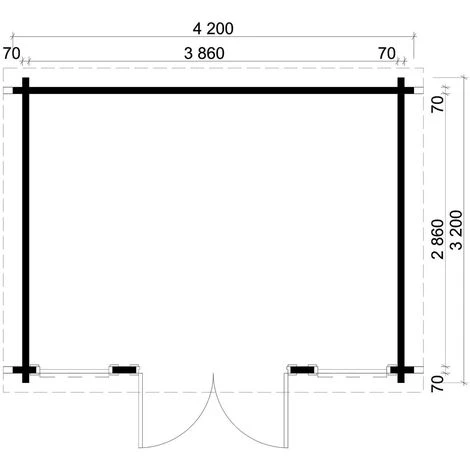 CARLSSON Abri De Jardin Atrium-F Naturel , 40 Mm Épaisseur Paroi 440 X 345 Cm - Sans Traitement De Couleur 5 CARLSSON Abri De Jardin Atrium-F Naturel , 40 Mm Épaisseur Paroi 440 X 345 Cm - Sans Traitement De Couleur – Image 3