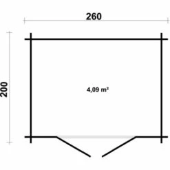 GartenTiger Abri De Jardin Corfou-28 Naturel , 28 Mm Épaisseur Paroi 284 X 224 Cm - Sans Traitement De Couleur -France Abri de jardin Soldes Boutique 53564794 5