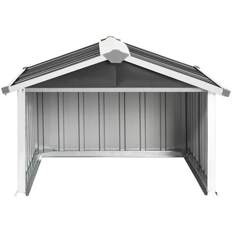 LITZEE Abri Pour Robot De Jardin 92x97x63cm Acier Galvanisé Anthracite # 6 LITZEE Abri Pour Robot De Jardin 92x97x63cm Acier Galvanisé Anthracite # – Image 4