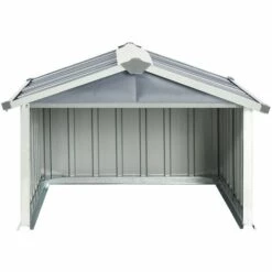 LITZEE Abri Pour Robot De Jardin 92x97x63 Cm Acier Galvanisé Gris # -France Abri de jardin Soldes Boutique 53659344 4