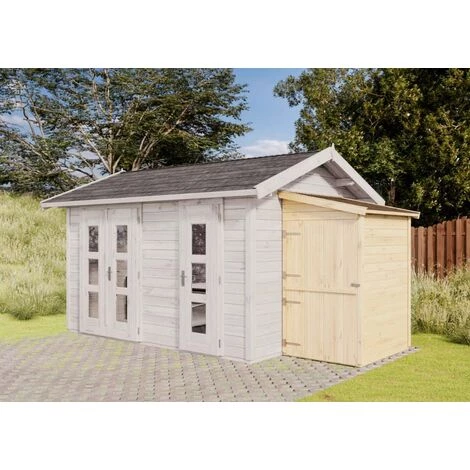 Annexe D'abri De Jardin Gartentiger Klon 19 Naturel , Mm Épaisseur Paroi 124 X 180 Cm - Sans Traitement De Couleur 3 Annexe D'abri De Jardin Gartentiger Klon 19 Naturel , Mm Épaisseur Paroi 124 X 180 Cm - Sans Traitement De Couleur