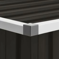 Hommoo Abri De Jardin Marrron 195x198x159 Cm Acier Galvanise 9 Hommoo Abri De Jardin Marrron 195x198x159 Cm Acier Galvanise -France Abri de jardin Soldes Boutique 54167753 3