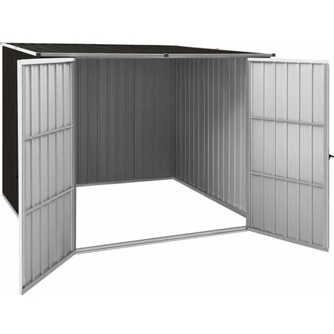 Hommoo Abri De Jardin Marrron 195x198x159 Cm Acier Galvanise 7 Hommoo Abri De Jardin Marrron 195x198x159 Cm Acier Galvanise – Image 5